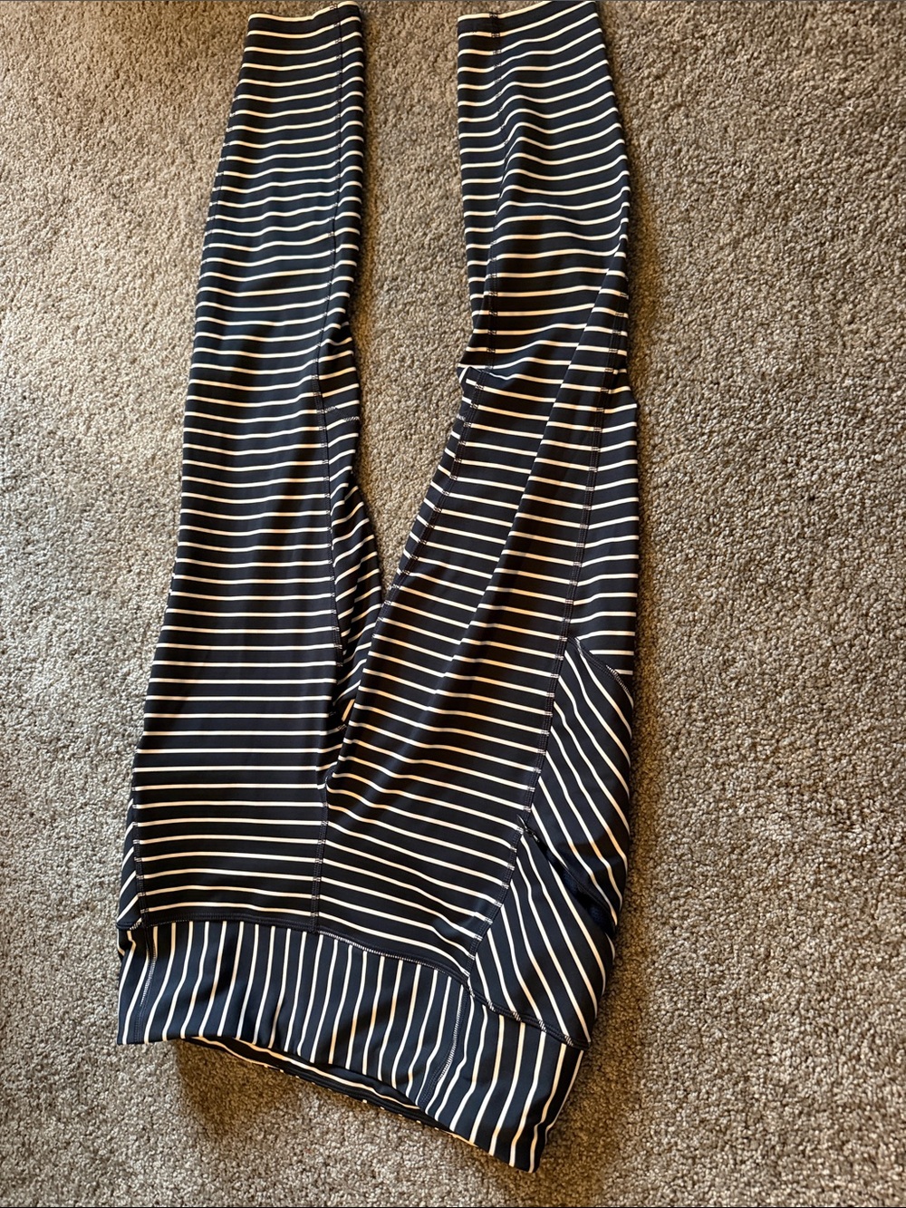 Athleta Striped navy & White work out Pants